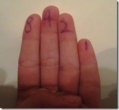 Digital number system hand pictures 043